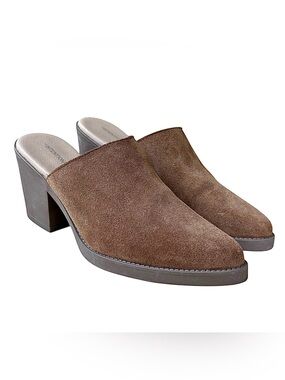 INTENTIONALLY BLANK Natural Suede Mules